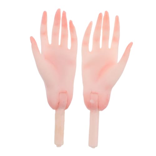 Toddmomy 1 Paar Puppenpalme Puppenhaus-reparaturwerkzeuge Miniatur-handteile Künstliche Hand Puppenhausverzierung Handwerkliche Handverbinder Kleine Hände Kleine Falsche Hände Plastik Rosa von Toddmomy