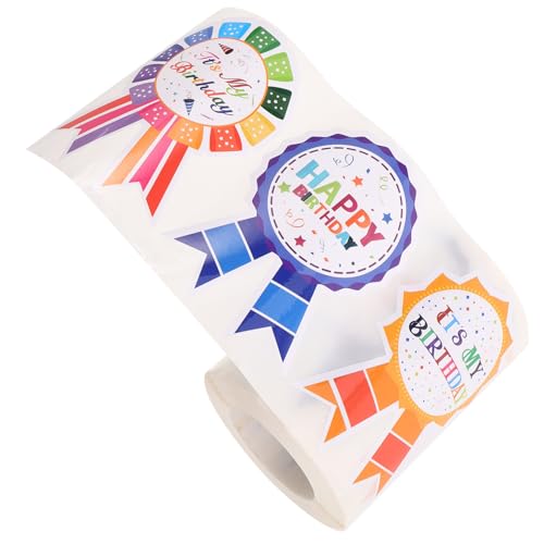 Toddmomy 1 Rolle „Happy Birthday“-Aufkleber Für Kinderbasteleien Und Klassenzimmerdekorationen. Einzigartig Geformte Geburtstagsabzeichen-Aufkleber Für Party-Scrapbooking Toddmomy 1 Rolle „Happy Birthday“-Aufkleber Für Kinderbasteleien Und Klassenzimmerdekorationen. Einzigartig Geformte Geburtstagsabzeichen-Aufkleber Für Party-Scrapbooking von Toddmomy