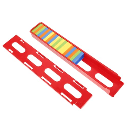 Toddmomy 1 Sätze Domino-Zug Domino Zug Dominoes Zug Domino Züge erweitern Dominoes Zug Klemmen Domino Bausatz Montessori-Zug Große Domino-Bausteine ​​für Plastik von Toddmomy