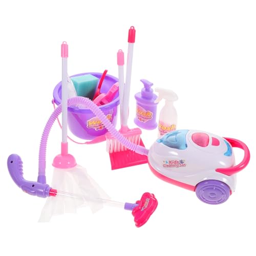 Toddmomy 1 Satz 11 Stück Simulationsstaubsaugerreinigungswerkzeug Arbeiten Staubsauger Staubsauger-spielzeugset Vakuum Plastik Rot Zufällige Farbe von Toddmomy