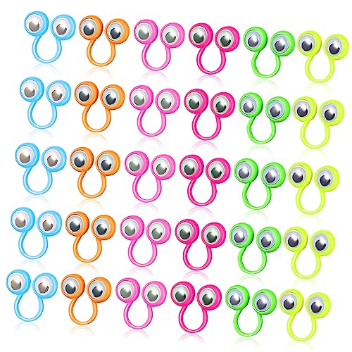 Toddmomy 1 Satz Aktivitätsring Ringe Kinderspielzeug Fingerpuppen Große Augapfel Fingerpuppe Fingerpuppen Kinderaugen Fingerpuppe Große Wackelaugen 30 Stück Zufällige Farbe von Toddmomy