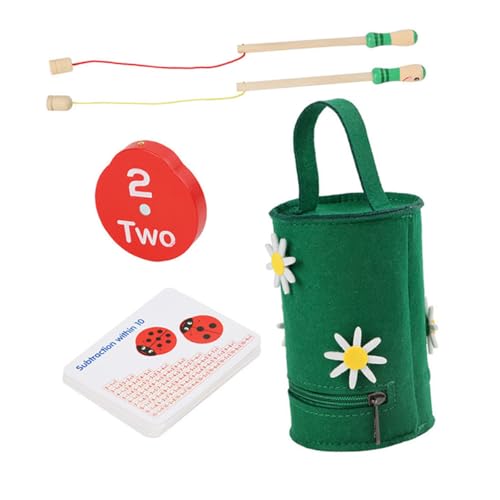 Toddmomy 1 Satz Angeln-Zählspielzeug lernspiele Unterhaltung lernspielzeug Geburtstagsgeschenk rechenspiel secruity spielzeuge Zahl kognitives Lehrstütze Holz von Toddmomy