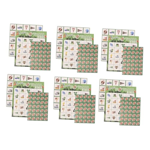 Toddmomy 1 Satz -Brettspiel fußball Party deko Fußball -Wohnungsdekoration Pappchips Fußballpartyspiele Fußball-Brettspiel Bingo-Spielkarten Bingo-Karten Papier von Toddmomy