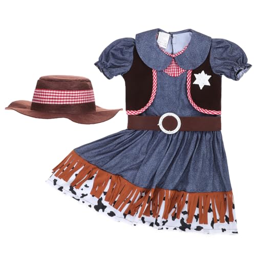 Toddmomy 1 Satz Damen -Denim -Kleidung für Frauen Cowboykleidung für Frauen Cowgirl Land Westernkleid für Mädchen kostüm westliche Modefrauen Western-Mädchen-Outfit Tuch von Toddmomy