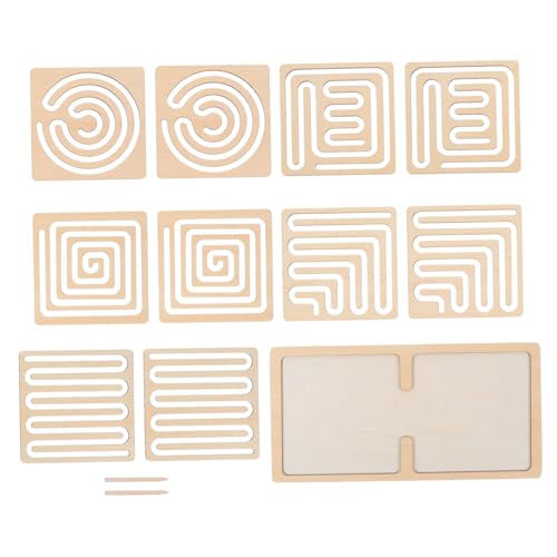 Toddmomy 1 Satz Denkspiel Feinmotorikspielzeug Für Kleinkinder Gehirnrätsel Für Erwachsene Kleines Menschliches Gehirn Tischpuzzle Kognitive Beeinträchtigungsspiele Handspiele Holz Khaki von Toddmomy