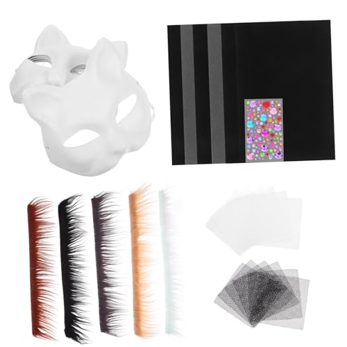 Toddmomy 1 Satz Diy Katzenmaske mit Leeren Masken und Dekorativen Accessoires für Kostümpartys Maskerade und Kreative Bastelprojekte Fördert Kreativität und Geschicklichkeit Toddmomy 1 Satz Diy Katzenmaske mit Leeren Masken und Dekorativen Accessoires für Kostümpartys Maskerade und Kreative Bastelprojekte Fördert Kreativität und Geschicklichkeit von Toddmomy