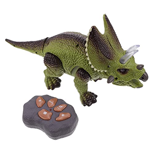 Toddmomy 1 Satz Elektrisches Dinosaurier Fernbedienbarer Triceratops mit Licht und Geräuschen für Lernspielzeug für Jungen und Mädchen Geeignet für Kreatives Hand Augen Koordination von Toddmomy