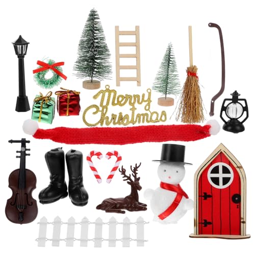 Toddmomy 1 Satz Elf Doll House Puppe Weihnachtliche Miniaturfiguren Zubehör Häuser Kreative Mini-Dekoration Mini-möbelmodell Minifiguren Für Weihnachten Plastik von Toddmomy