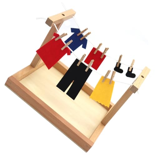 Toddmomy 1 Satz Farbenfrohes Holzspielzeug für Lernspielzeug zum Aufhängen von Kleidung Interaktives für Eltern und Praktisch und Kompakt für Kreative Rollenspiele Toddmomy 1 Satz Farbenfrohes Holzspielzeug für Lernspielzeug zum Aufhängen von Kleidung Interaktives für Eltern und Praktisch und Kompakt für Kreative Rollenspiele von Toddmomy