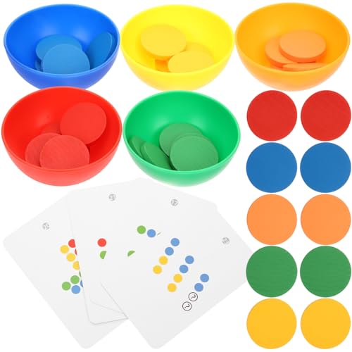 Toddmomy Farbsortierschale für Kinder Sensorisches Feinmotorik Spielzeug Farbsortierungsspielzeug für Kleinkinder Lernspielzeug zur Farbklassifizierung Pädagogisches Spielzeug für Vorschule von Toddmomy