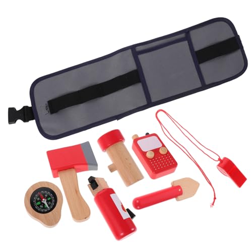 Toddmomy 1 Satz Feuerwehrmann Rollenspiel Set für Werkzeuggürtel Holzfeuerwehrwerkzeugen Feuerlöscher und Accessoires für Jungen und Mädchen für Fantasievolles von Toddmomy