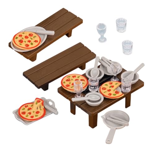 Toddmomy 1 Satz Grill Pizza Tisch Stühle Realistische Küchenmöbel für Zubehör für Rollenspiele und Kreative Toddmomy 1 Satz Grill Pizza Tisch Stühle Realistische Küchenmöbel für Zubehör für Rollenspiele und Kreative von Toddmomy