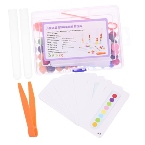 Toddmomy 1 Satz Handspielzeug für Kleinkinder mit Bunten Perlen und Clips Feinmotorik Konzentration und Hand Augen Koordination für Jährige zur Kreativen Entwicklung und Interaktiven von Toddmomy