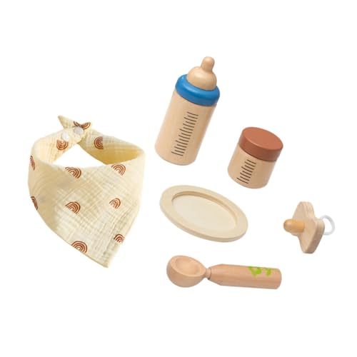 Toddmomy 1 Satz Holz Flasche Spielset für Kleinkinder mit Zubehör für Rollenspiel und Lernspielzeug Fördert Motorische Fähigkeiten und Kreative Entwicklung Toddmomy 1 Satz Holz Flasche Spielset für Kleinkinder mit Zubehör für Rollenspiel und Lernspielzeug Fördert Motorische Fähigkeiten und Kreative Entwicklung von Toddmomy