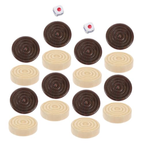 Toddmomy 1 Satz Holz Runde Dame Spielsteine Set Teiliges Zubehör für Brettspiele Hellen und Dunklen Spielsteinen Sowie Würfeln für Familienfeiern und Klassenzimmern Toddmomy 1 Satz Holz Runde Dame Spielsteine Set Teiliges Zubehör für Brettspiele Hellen und Dunklen Spielsteinen Sowie Würfeln für Familienfeiern und Klassenzimmern von Toddmomy