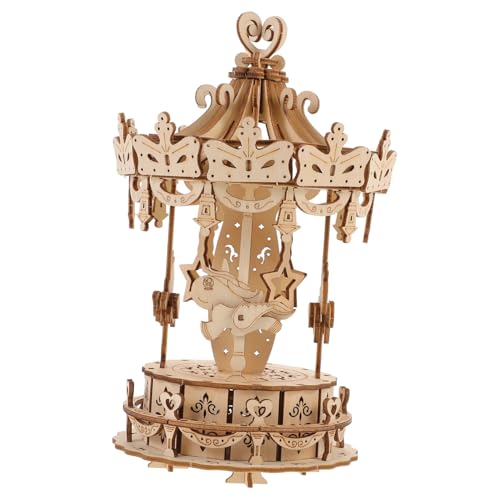 Toddmomy 1 Satz Holzpuzzle Karussell Modell DIY Bastelspielzeug für Pädagogisches Puzzle Kreativität und Fantasie für Zuhause Büro oder Toddmomy 1 Satz Holzpuzzle Karussell Modell DIY Bastelspielzeug für Pädagogisches Puzzle Kreativität und Fantasie für Zuhause Büro oder von Toddmomy