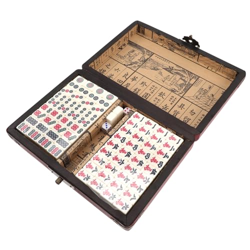 Toddmomy 1 Satz Kompaktes Mahjong Set für Reisen Tragbares und Leichtes Mahjong Kit mit Vollständigem Zubehör für Partys und Unterhaltungen Einfache Handhabung Klare Drucktechnik und Toddmomy 1 Satz Kompaktes Mahjong Set für Reisen Tragbares und Leichtes Mahjong Kit mit Vollständigem Zubehör für Partys und Unterhaltungen Einfache Handhabung Klare Drucktechnik und von Toddmomy