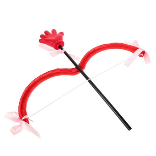 Toddmomy 1 Satz Kostüm-Requisiten zum Valentinstag Amor Kostüm Amor-Kostümzubehör Amor-Cosplay-Kostüm Party zubehör liebesgeschenke Halloween-Amor-Kostüm Amorpfeil und Bogen Plastik rot von Toddmomy