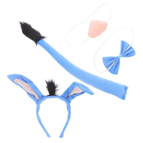 Toddmomy 1 Satz Kostüm Zubehör Haarreif Nase und Fliege für Halloween Karneval Cosplay und Tier Themenpartys Bequeme und Elastische Passform von Toddmomy