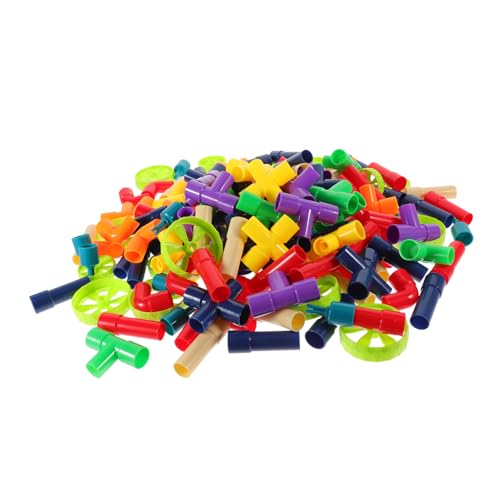 Toddmomy Kreative Kunststoff Bausteine 176 Teile Pädagogisches Lernspielzeug für Kinder Stapelspielzeug für Frühe Entwicklung Sicher und Bunt Spielzeug für Feinmotorik und Koordination von Toddmomy