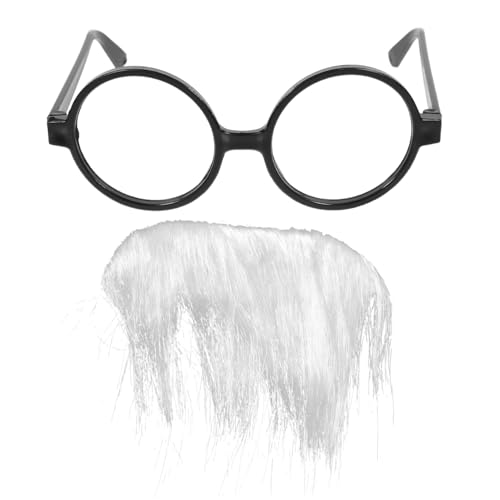 Toddmomy 1 Satz Künstliches Bart und Brillen Set für Männer Realistischer Fake Bart für Halloween Cosplay Partys und Bühnenauftritte Teilig Brille von Toddmomy