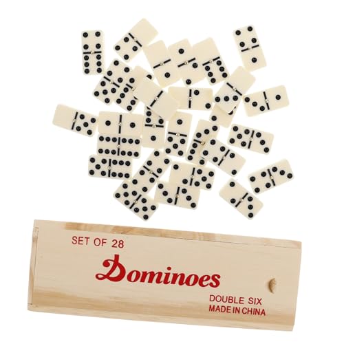Toddmomy 1 Satz Lehrmittel Für Brettspiele Domino- Domino-Halter Dominotisch Dominosteine ​​für Domino-tabletts Dominoes Spiel Mini Dominosteine Holz von Toddmomy