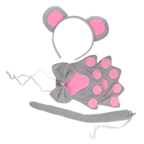 Toddmomy 1 Satz Maßgeschneidertes Kostüm Set mit Stirnband Handschuhen und Fliege für Halloween Karneval und Geburtstagsfeiern Teiliges Set von Toddmomy