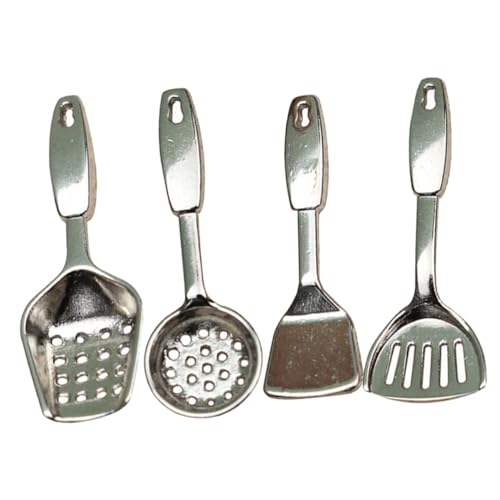 Toddmomy 1 Satz Mini-Hausküchenschaufeln Miniatur-Mini-Hauszubehör Miniatur-Dinge Küchenutensilien für kleine Häuser Tiny House Accessoires Kinderspielzeug Legierung Silver von Toddmomy