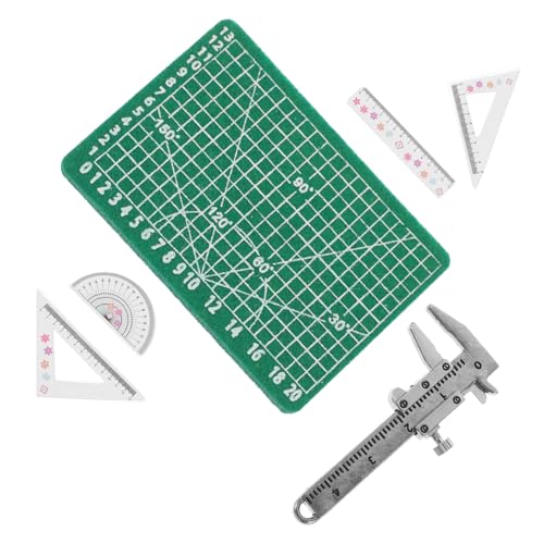 Toddmomy 1 Satz Mini-Messschieber puppenhaus zubehör deko Mini-Hausbedarf Mini-Lineal und Matte Simulationslineal und Matte Mini House Accessory Mini-Matte Plastik von Toddmomy