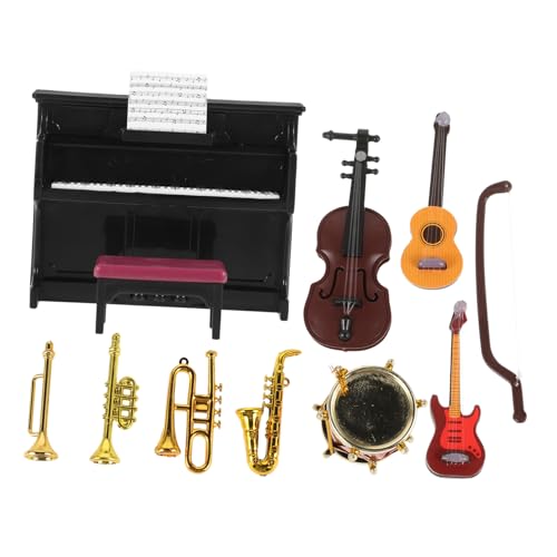 Toddmomy 1 Satz Mini-Musikinstrumentenmodell Musical Miniatur -Geigen -Musikinstrumente spielzeuge verschleißfestes Mini-Instrument realistisches Miniaturspielzeug Plastik von Toddmomy