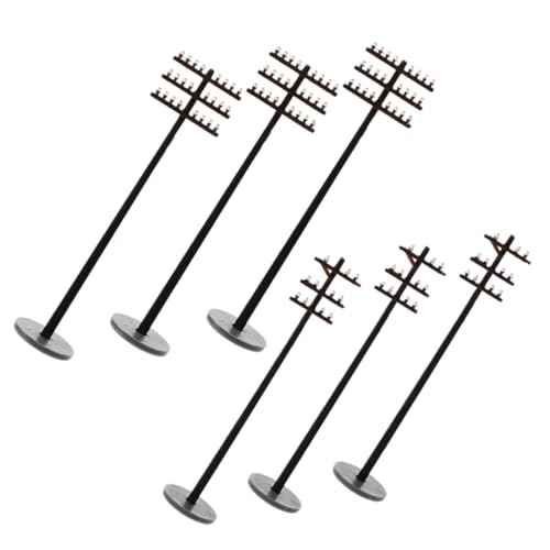 Toddmomy 1 Satz Mini Telefonmast Miniatur Telefonmasten Sandtisch Modell Modell Telegrafenmasten Modellzug Telefonmast Dekorative Gartenbeleuchtung Zug Telefonmasten Modell von Toddmomy