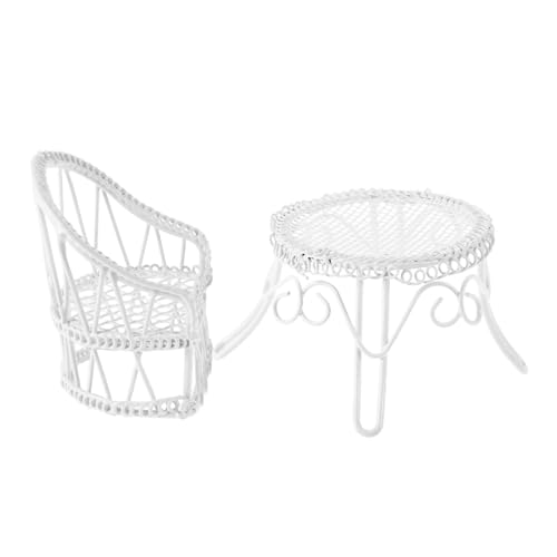 Toddmomy 1 Satz Mini-Tisch Und Stuhl-Set Feenhaus Zubehör Feen Miniaturen Märchenhausdekor Miniatur-puppenhauszubehör Feengarten Zubehör Feenhafte Gartenmöbel Mini-Stuhl Weiß Eisen Toddmomy 1 Satz Mini-Tisch Und Stuhl-Set Feenhaus Zubehör Feen Miniaturen Märchenhausdekor Miniatur-puppenhauszubehör Feengarten Zubehör Feenhafte Gartenmöbel Mini-Stuhl Weiß Eisen von Toddmomy
