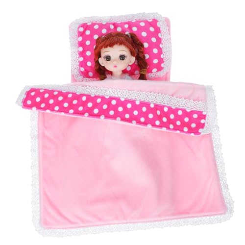 Toddmomy 1 Satz Mini-bettwäsche-Set Puppenhaus-miniaturmöbel Mini-Quilt Krippe Decke Bettwäsche Für Die Puppenwiege Zubehör Miniatur-puppenstubenbett Klein Puppentröster Stoff von Toddmomy