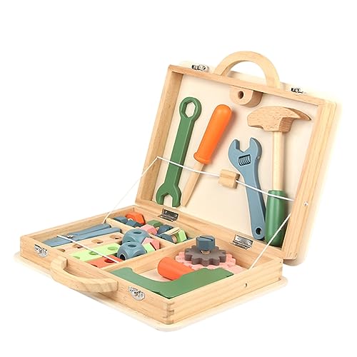 Toddmomy 1 Satz Multifunktionales Werkzeugkasten für Teiliges Set aus Sicher und Schadstofffrei Fördert und Werkzeugerkennung für Rollenspiele und Kreative Entwicklung von Toddmomy
