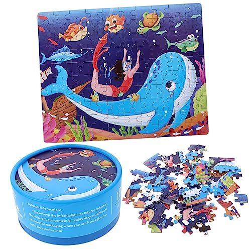 Toddmomy 1 Satz Papierpuzzles für Kleinkinder Unterwasserwelt Puzzle für Teile Geeignet für Jahre Fördert Kognitive Fähigkeiten und Hand Auge Koordination von Toddmomy