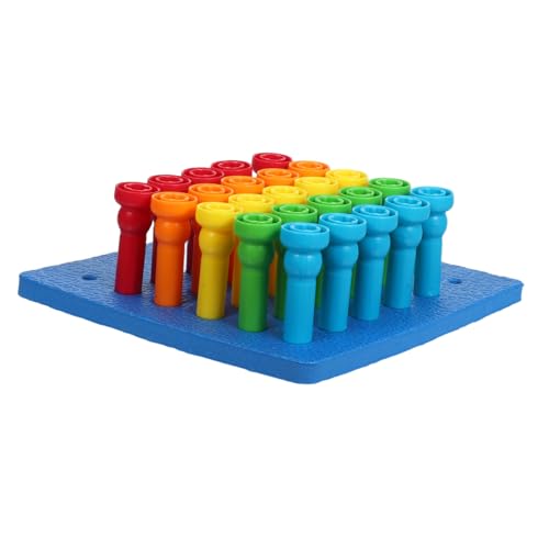 Toddmomy 1 Satz Pegboard für Kleinkinder Teiliges mit Farbigen Pilz Peg Puzzle für Motorische Fähigkeiten Zählen und Lernen für Frühkindliche Bildung und Familienaktivitäten von Toddmomy