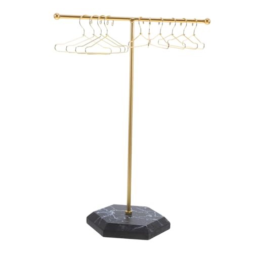 Toddmomy 1 Satz Puppenhaus -Kleidungsständer puppenhaus zubehör mini kleiderbügel Puppenkleiderbügel Kleiderbügel für Minipuppen Miniaturlager Puppenaufhänger und Gestell Eisen Golden von Toddmomy
