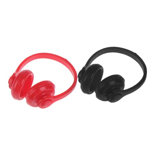 Toddmomy 2stücke Miniatur Kopfhörer Für Teiliges Mit Schwarzem Und Headset Dekoration Für Mini-szenen Und Zubehör von Toddmomy