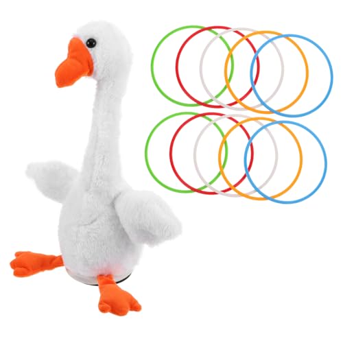 Toddmomy 1 Satz Ring Nachmarkt Lernspielzeug für für drinnen Ringwurfspiel für Ringspiel Wurfringe in Gänseform Karnevalsspiele klingeln Plüsch von Toddmomy