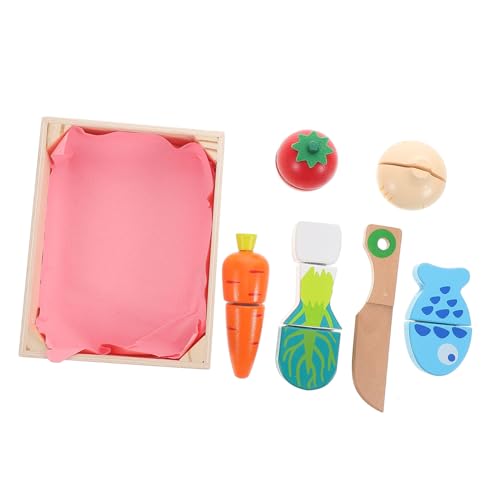 Toddmomy 1 Satz Schneideset mit Obst und Gemüse für Kleinkinder Spielküchen Zubehör für Rollenspiele Pädagogisches für Jungen und Mädchen von Toddmomy