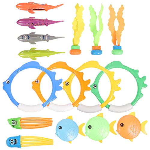 Toddmomy 1 Satz Tauchen Set für Teiliges Unterwasser Set mit Tauchstöcken Ringen und Bunten Figuren für Sommer Spaß im Schwimmbad und Am Strand von Toddmomy
