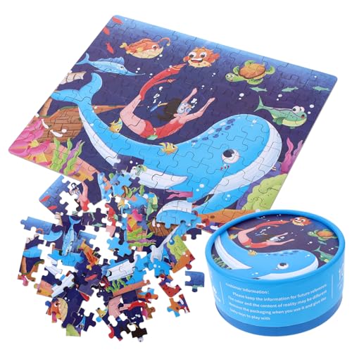 Toddmomy 1 Satz Teiliges Puzzlespiel für Ab Jahren Papier Puzzle mit Unterwasserwelt Lernspielzeug für Vorschulkinder Fördert Motorische Fähigkeiten und Eltern Junge Mädchen Interaktion von Toddmomy