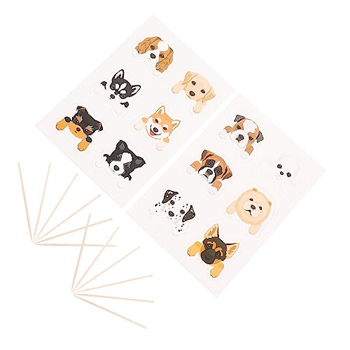 Toddmomy 1 Satz Teiliges Set Hund Geburtstagskuchen Dekoration Tolle Hundekuchen Topper Für Haustiergeburtstagsfeiern Zahnstocher Und Kleber Für Hundeliebhaber 36 Stück von Toddmomy