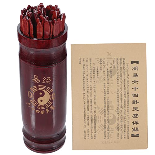Toddmomy 1 Satz Vintage Chinesische Wahrsagestäbchen Set mit Aufbewahrungseimer und Buch Divination Sticks für und Wahrsage Spiele für Zuhause und Unterwegs von Toddmomy