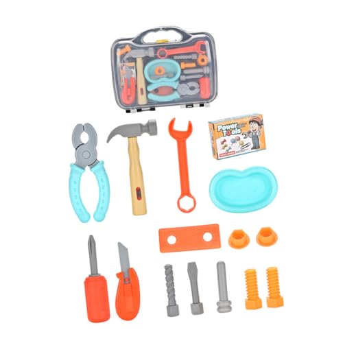 Toddmomy 1 Satz Werkzeugset für Lernspielzeug mit Schraubendreher Hammer und Mehr Fördert Kreativität und Handwerkliche Fähigkeiten für Rollenspiele und Frühkindliche Bildung von Toddmomy