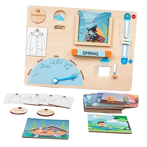 Toddmomy 1 Satz Wetter Lernspielzeug für Kleinkinder Busy Board für Wettererkennung Farben und Formen Pädagogisches für Vorschule und für Jahre Alte von Toddmomy
