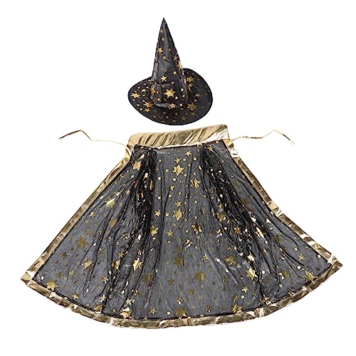 Toddmomy 1 Satz Zauberumhang für Umhang und Hut für Halloween Party Bühnenaufführungen Hochwertiges Cosplay Kostüm für Junge Mädchen Sicher Leicht Auszuziehen Toddmomy 1 Satz Zauberumhang für Umhang und Hut für Halloween Party Bühnenaufführungen Hochwertiges Cosplay Kostüm für Junge Mädchen Sicher Leicht Auszuziehen von Toddmomy