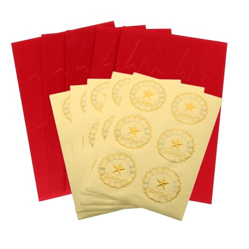 Toddmomy 1 Satz Zubehör für Zertifikatsaufkleber Abschlussaufkleber goldgeprägte Aufkleber Zertifikat Sticker Auszeichnung Aufkleber Abschlussfeieraufkleber Exzellenzaufkleber Schleife von Toddmomy