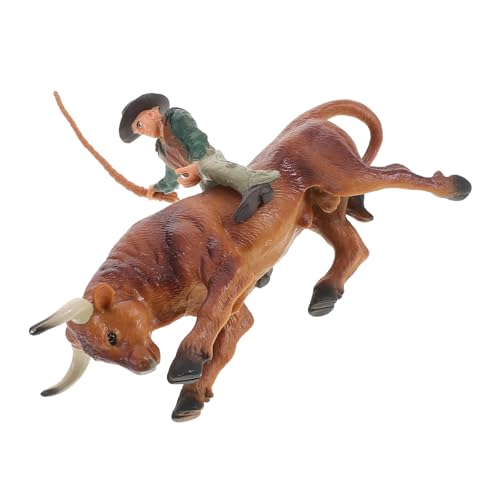 Toddmomy 1 Set Cowboy Modell Cowboys Actionfigur Realistische Bronzestatue Rodeo Bullenfiguren Tiermodell Cartoon Bullenfigur Bullenmodelle Für Dekorharz von Toddmomy