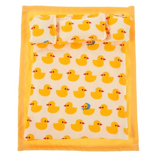 Toddmomy 1 Set Dolhouse-Bettwäsche mit Entenmuster: Kleine Decke, Kissen, weiches Bettlaken aus Stoff für Kinder und Mädchen, Rollenspiel-Zubehör, Entenmuster Toddmomy 1 Set Dolhouse-Bettwäsche mit Entenmuster: Kleine Decke, Kissen, weiches Bettlaken aus Stoff für Kinder und Mädchen, Rollenspiel-Zubehör, Entenmuster von Toddmomy